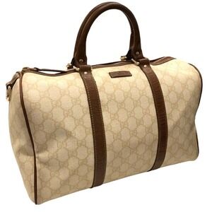 Gucci Boston Bag Handbag GG Supreme Ivory White Cream